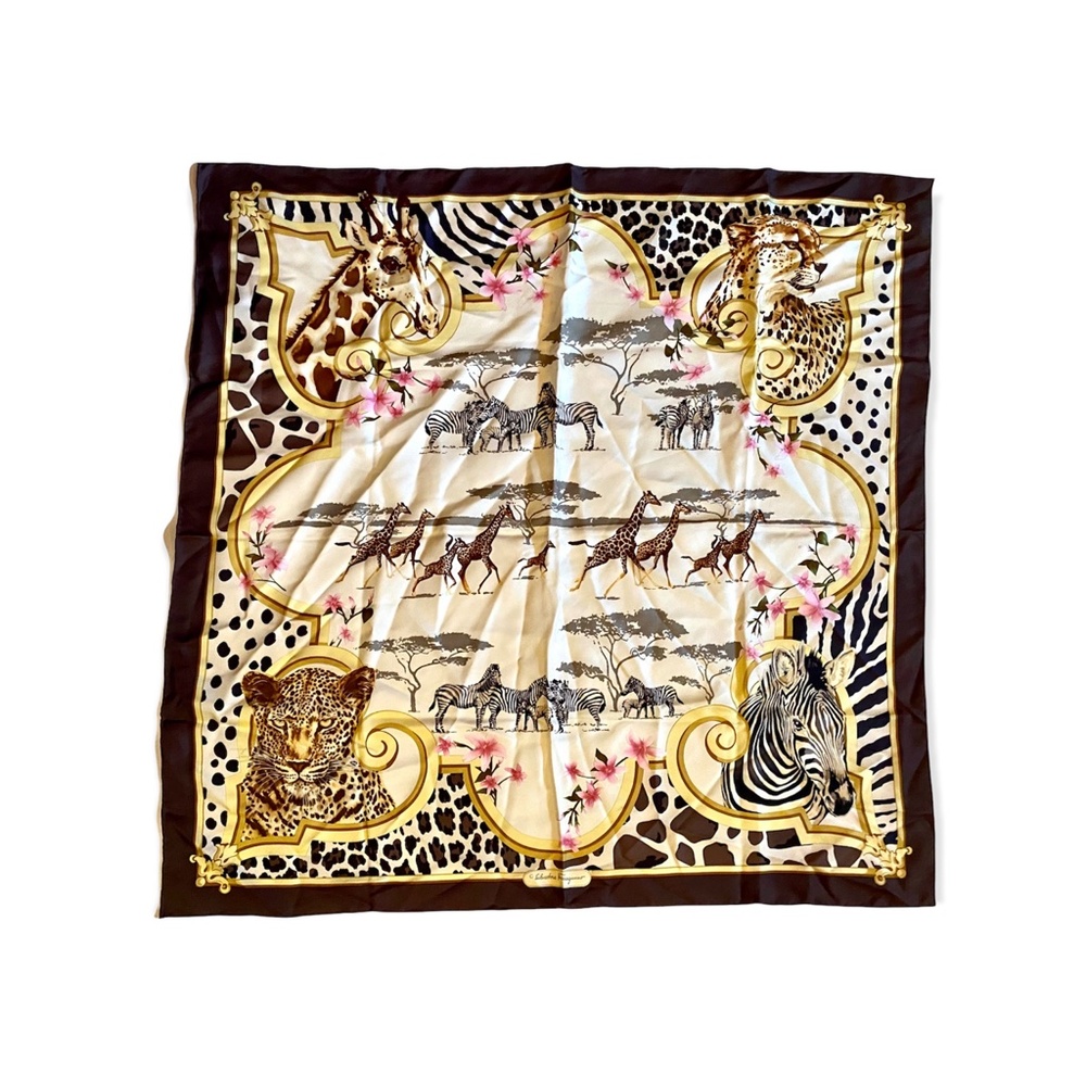 SALVATORE FERRAGAMO Silk Printed Scarf